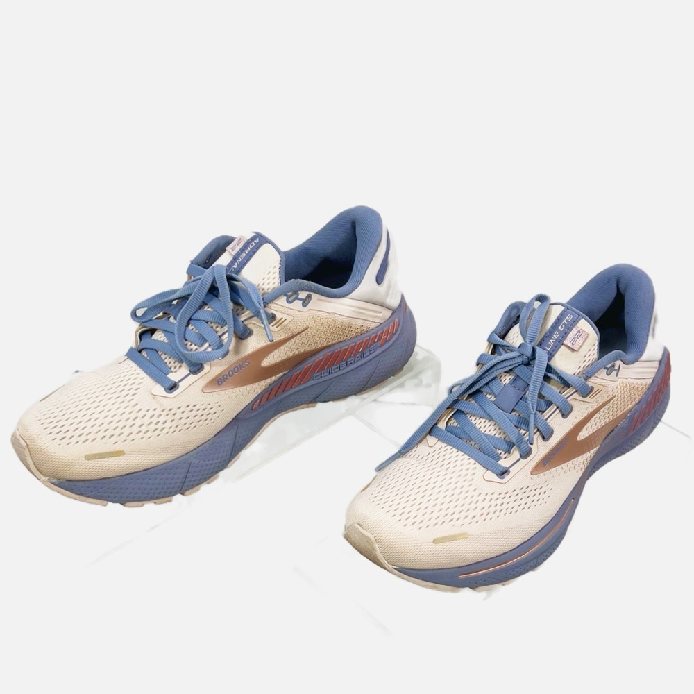 Brooks Adrenaline GTS 22 Lilac Tempest Pink Running Training Shoes Womens 10 - Picture 3 of 11